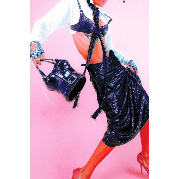 New Jeffrey Campbell Bodice Women's Handbag - Black Patent - Picture 5 of 11